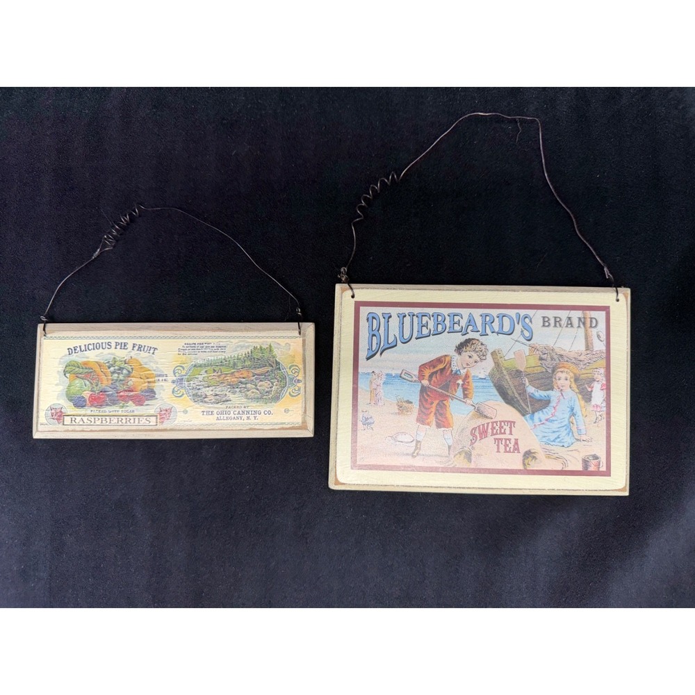 Wooden Plaque Decor Hanging Signs Small Country Kitchen Cottage Core Signs (2)